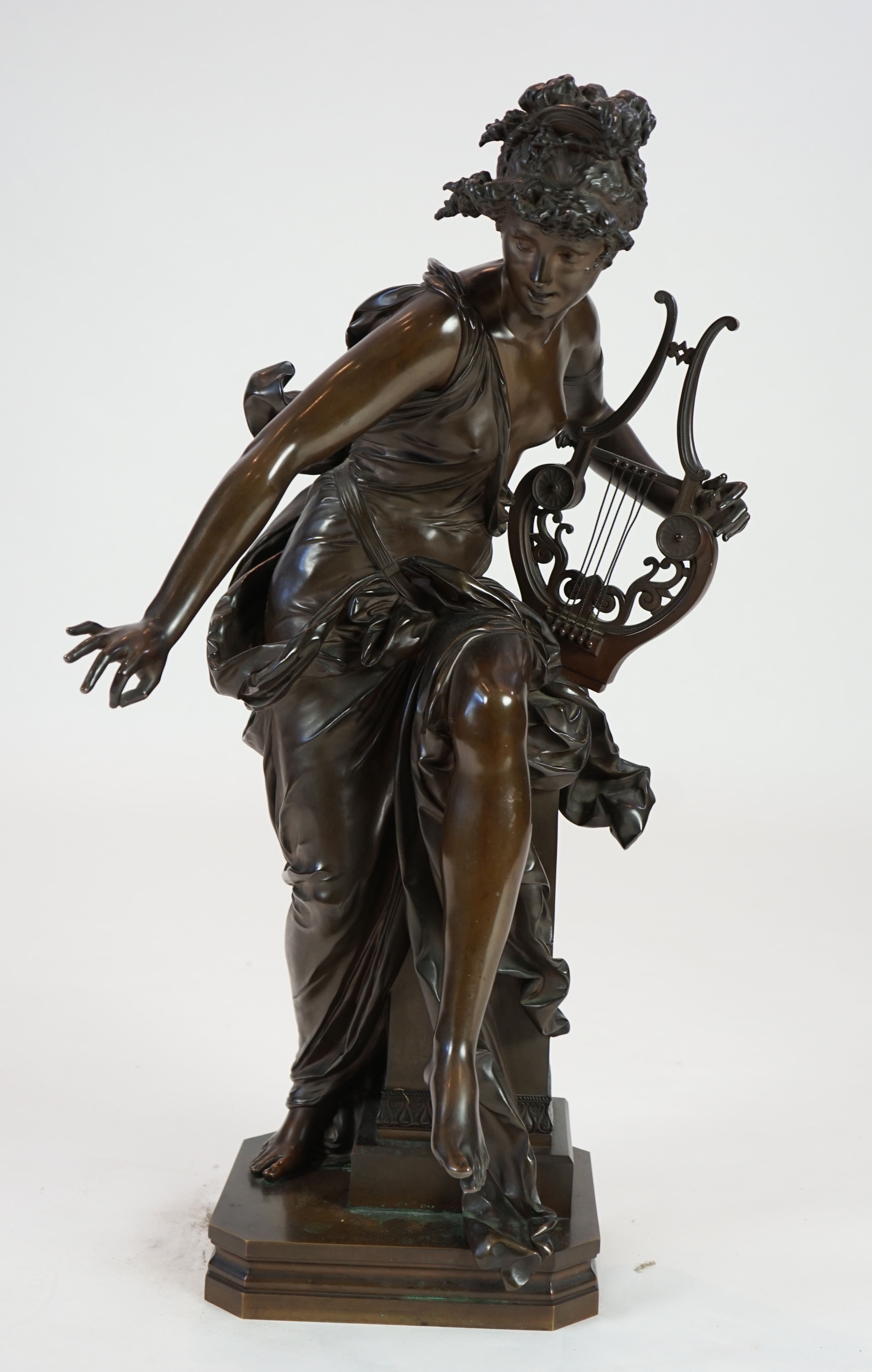 Albert-Ernest Carrier Belleuse (French, 1824-1887). A large bronze figure of 